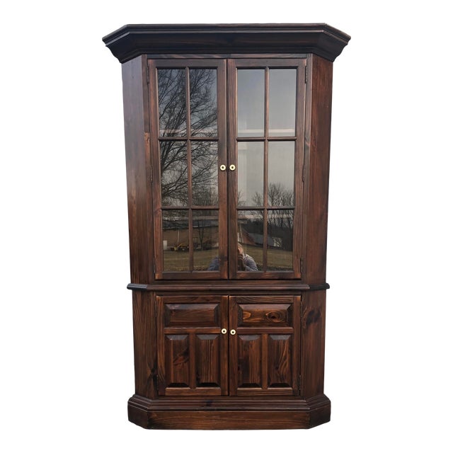 1970s Ethan Allen Tavern Pine Collection Corner Chairish