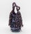 Laura Donefer (American/Canadian, b. 1955) "Amulet Basket" Glass Sculpture, purple glass with turquoise beads, signed "L....