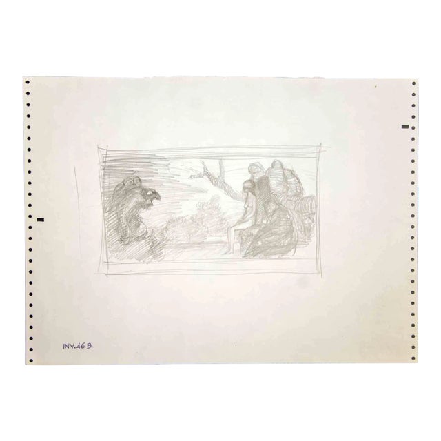 Leo Guida, Sybil in the Forest, Drawing, 1970s For Sale