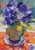 "African Violets" Contemporary Original Fauvist Flower Still Life Oil Painting by Patty Rodgers For Sale