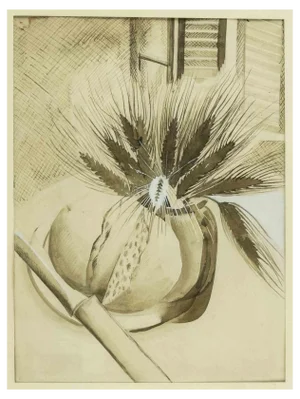 Roberto Melli, June, Original Drawing by Roberto Melli, Mid 20th Century