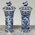 19th Century Boch Hand-Painted Blue & White Delft Garniture Set For Sale - Image 12 of 18