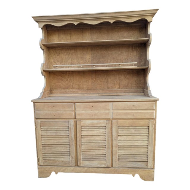 Unfinished 1970s Ethan Allen Open Maple Hutch For Sale