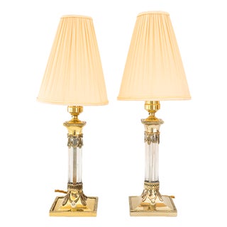 Art Deco Table Lamp with Fabric Shade, Vienna, Austria, 1920s For Sale