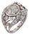 1930s Art Deco 1.50 Carat Rose Cut Diamond Platinum Ring, Size 8.25 For Sale