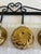 Vintage Wrought Iron Heart Rack With 4 Brass Jelly Molds For Sale - Image 4 of 10