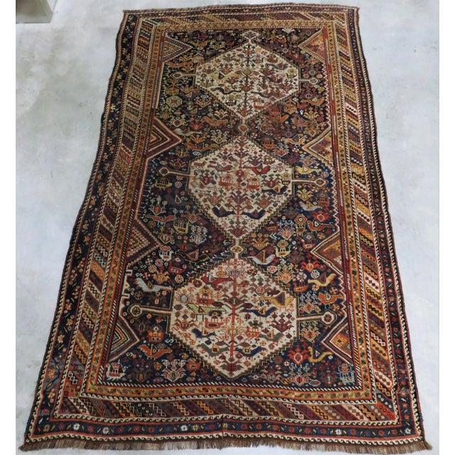 Antique Handmade Persian Nomadic Rug 5'6"x 9'3" For Sale - Image 13 of 13