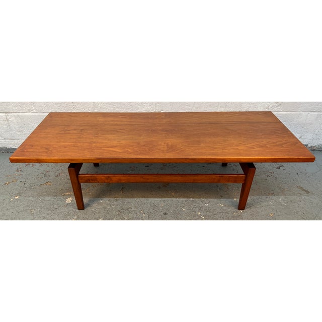 Mid 20th Century Mid-Century Walnut Coffee Table Attributed to Jens Risom For Sale - Image 5 of 17