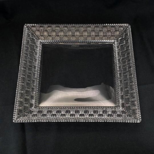 Elegant platter/serving dish in the Tiffany & Co. Woven (basketweave) pattern. This line of luxury crystal (crafted in...