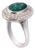 Estate 0.85ct Diamond & 4.72ct Emerald Ring in 18k Gold For Sale