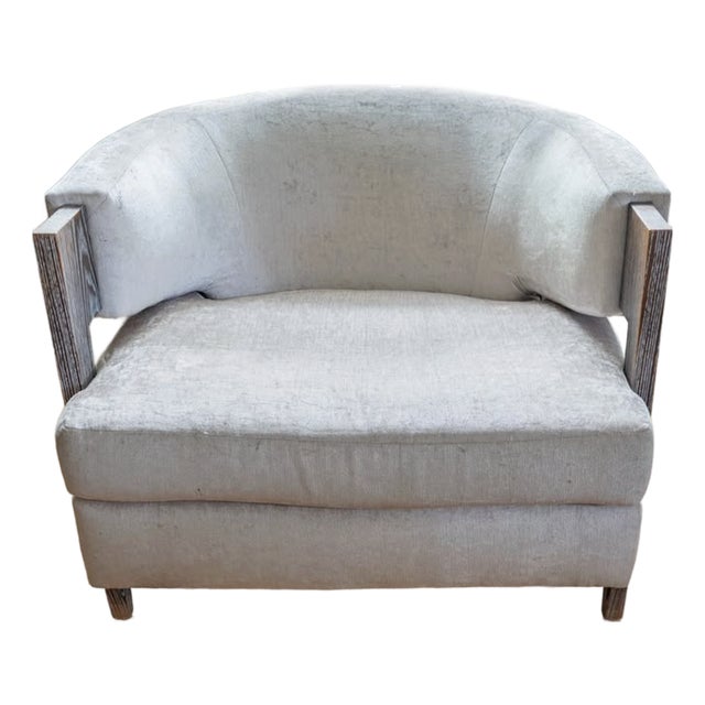 Weiman Kelsey Grand Modern Barrel Club Chair For Sale