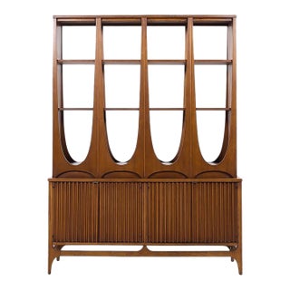 Broyhill Brasilia Mid Century Walnut Room Divider For Sale