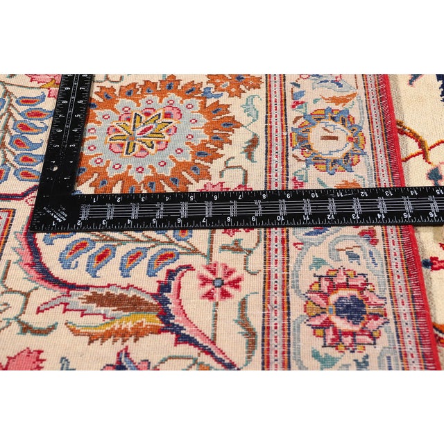 Textile Late 19th Century Persian Kashan Rug, 10'03 X 16'02 For Sale - Image 7 of 10