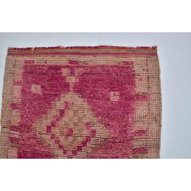 Mid 20th Century Burnt Orange Wool Tribal Carpet For Sale - Image 10 of 11