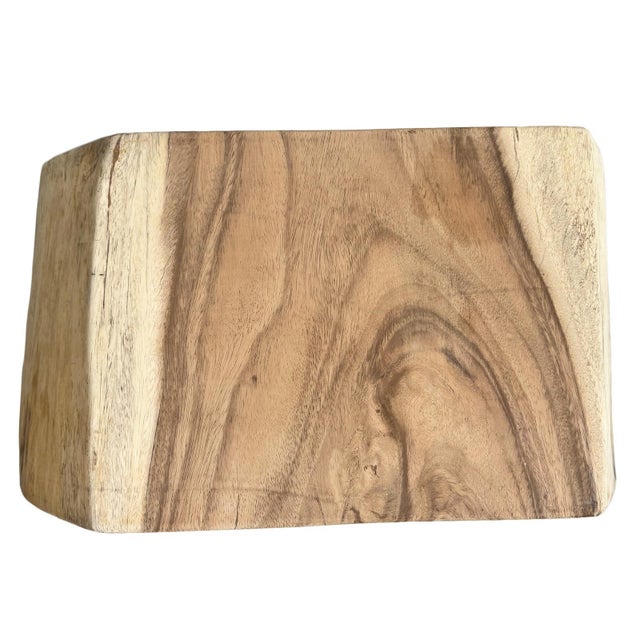 Vintage Organic Monkey Pod Wood Side Table / Console For Sale - Image 4 of 6