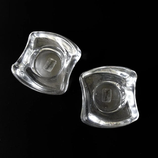 Vintage Crystal Tea Light Candleholders from Herstal, Denmark, 1970s, Set of 2 For Sale - Image 4 of 6