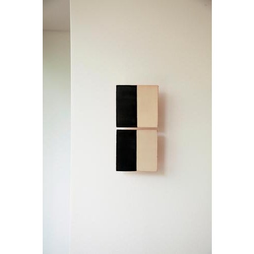 Tiles line black ceramic decorative wall lamp by violaine d'harcourt dimensions: d 5,4 x w 14 x h 29 cm. Materials:...