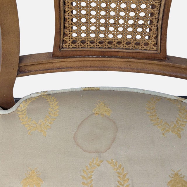 Thomasville Traditional Oval Extension Dining Set With 6 Cane-Back Chairs For Sale - Image 10 of 14