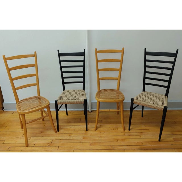 Vintage Mid-Century Italian Ladderback Chairs - Set of 4 For Sale - Image 11 of 11