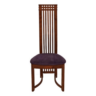 Frank Lloyd Wright Style Arts & Crafts High Back Side Chair or Dining Chair For Sale