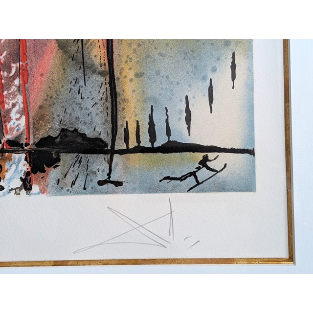 Salvador Dali, Don Quichotte, Original Hand Signed Color Lithograph and Relief on Paper, 1983 For Sale - Image 7 of 11