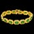 18 Carat Emerald Cut Emerald and Diamond Tennis Bracelet 14 Karat Yellow Gold For Sale - Image 12 of 18