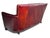 Rich Burgundy Vintage Leather Sofa With Beautiful Patina & Timeless Form - By Crate and Barrell For Sale - Image 9 of 17
