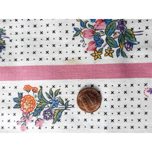 Rare Antique Morton Sundour Upholstery Fabric Chartsworth 5 Yards Floral 1920s For Sale - Image 9 of 17