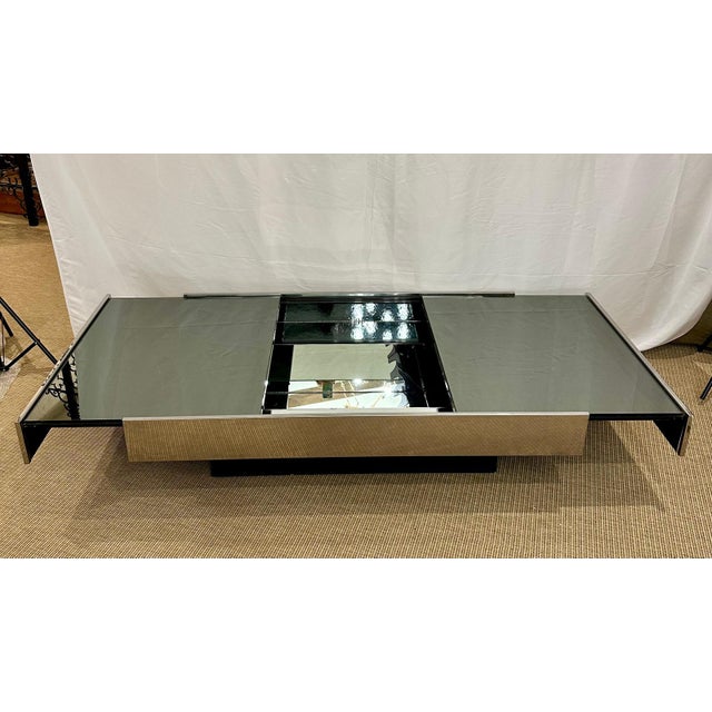 Black Mirror Bar Table, 1970s For Sale - Image 8 of 18