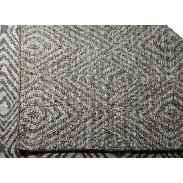 Gray Modern Gray Thumbprint Rug For Sale - Image 8 of 9