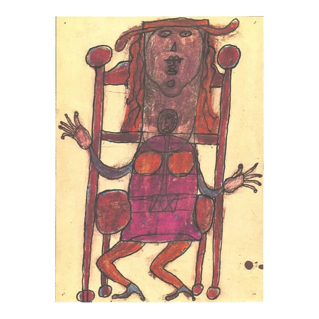Jean Dubuffet, Composition, Lithograph, 1982 For Sale