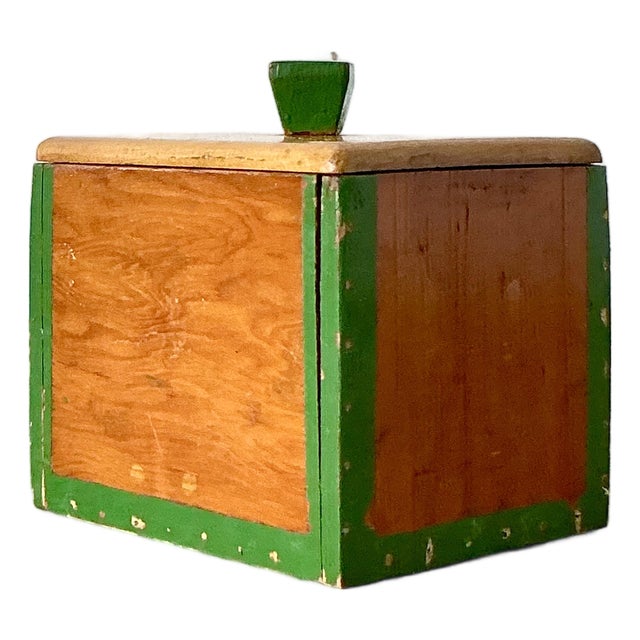 Vintage Boho Primitive Wood Box For Sale