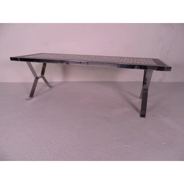 Vintage Coffee Table with Tiles, 1960s For Sale - Image 10 of 13