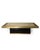 Unique coffee table by Ricco D. for Lova Creation, Belgium, 1980s. Etched brass top with signed artwork resting on a black...