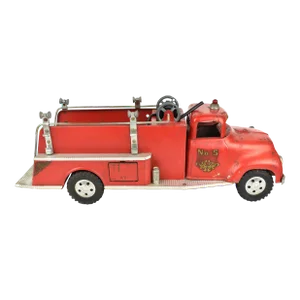 Vintage Mid 20th Century Metal Tonka Pumper Fire Truck Toy Model Figurine Usa