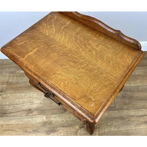 Vintage French Bedside Tables in Oak, Set of 2 For Sale - Image 14 of 15