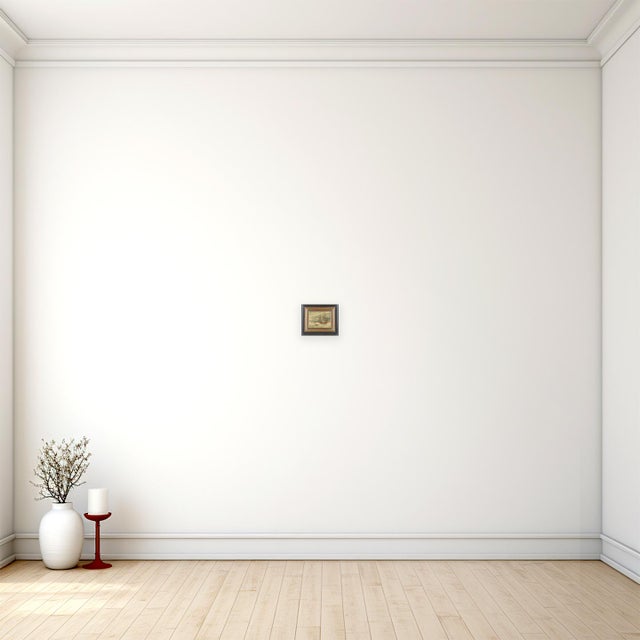 Rustic European Antique Painting of a 17th Century Royal Dutch Warship Inspired by the Style of Willem Van De Velde II or Johan Danckerts For Sale - Image 3 of 3