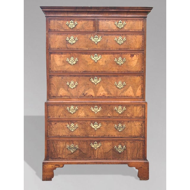 Antique George II Walnut Chest of Drawers, 1740 For Sale - Image 14 of 14