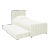 Angela Velvet Cream Trundle in Twin For Sale