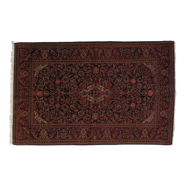 1920s Vintage Persian Kork Kashan Rug - 4′5″ × 7′ For Sale