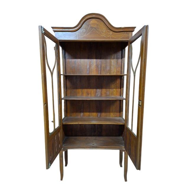 Antique Edwardian Display Cabinet, 20th Century For Sale - Image 3 of 5