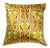 Chartreuse Silk Velvet Ikat Pillow For Sale