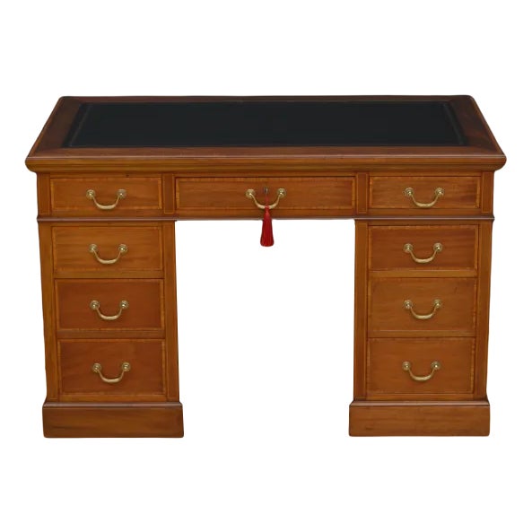 Mahogany Pedestal Desk from Maple & Co For Sale