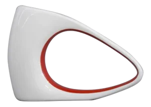 Sils Porcelain Vase with Red Enamel by Philippe Cramer, 2005