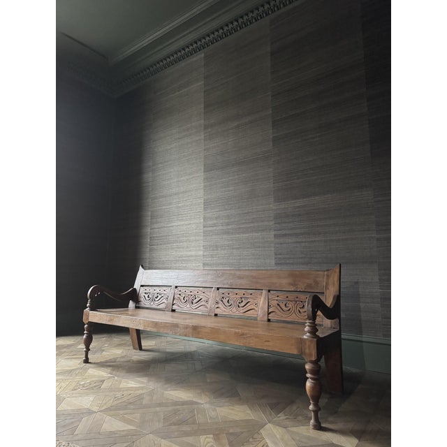 20th Century Dutch Teak Oswald Bench For Sale - Image 12 of 12