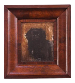 1930s "English Toy Spaniel" Oil on Canvas in Burl Frame