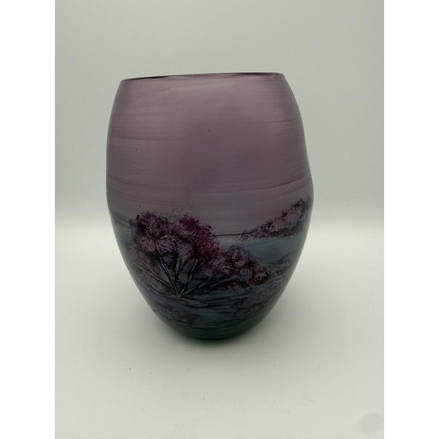 Hand-Painted Studio Glass Vase by Hans Jürgen Richartz, 1980s For Sale - Image 12 of 15