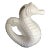 White Glazed Ceramic Seahorse Pitcher by Sanor Cerámica Portugal For Sale