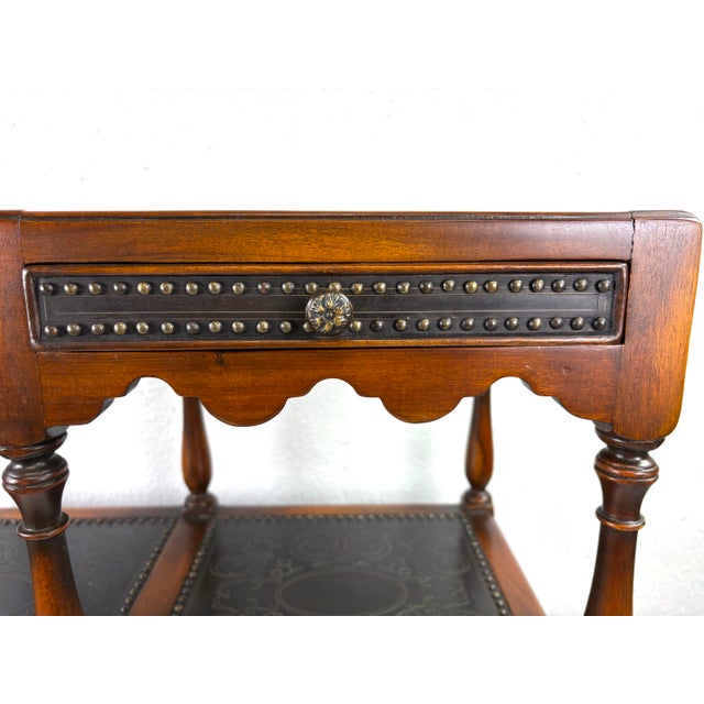 Brown Theodore Alexander Handsome Walnut and Brass Etagere For Sale - Image 8 of 12