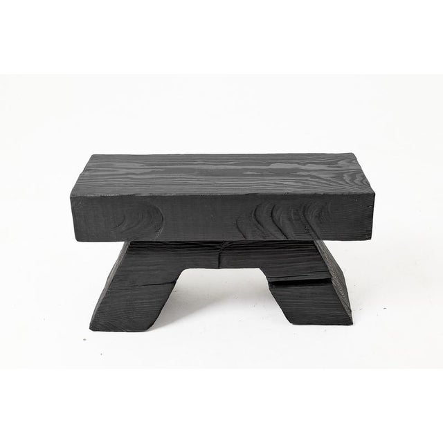 Contemporary Sculptural Hardwood Side Table by Logniture For Sale - Image 3 of 11